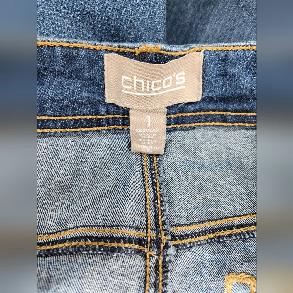 Chicos Women's Denim Jean Size 1 -‎ 8/10